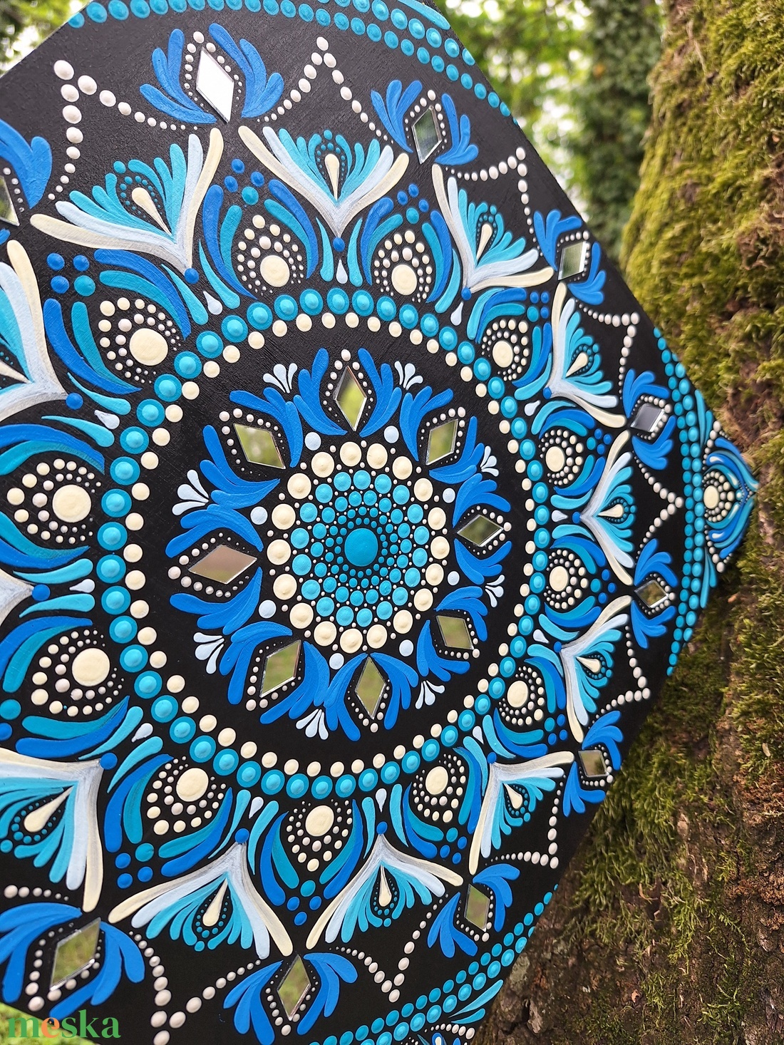 Pontozott mandala - tükrös, kék - otthon & életmód - dekoráció - spiritualitás - mandala - Meska.hu Pontozott mandala - tükrös, kék - otthon & életmód - dekoráció - spiritualitás - mandala - Meska.hu