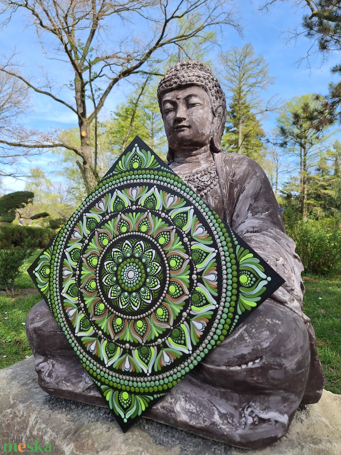 Pontozott mandala - Zöld, Szívcsakra mandala - otthon & életmód - dekoráció - spiritualitás - mandala - Meska.hu Pontozott mandala - Zöld, Szívcsakra mandala - otthon & életmód - dekoráció - spiritualitás - mandala - Meska.hu