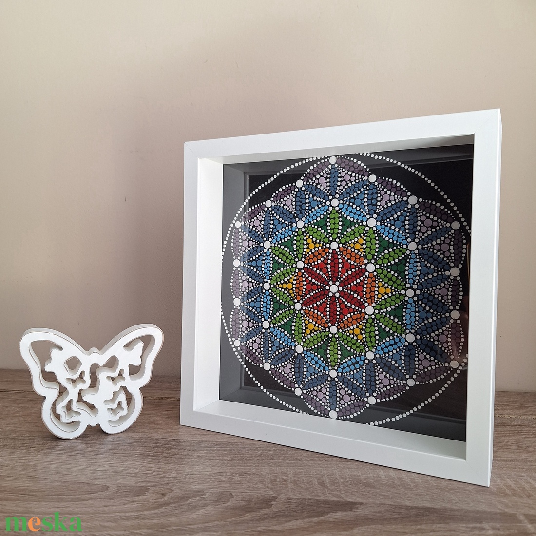 Pontozott mandala - Élet Virága, keretben - otthon & életmód - dekoráció - spiritualitás - mandala - Meska.hu Pontozott mandala - Élet Virága, keretben - otthon & életmód - dekoráció - spiritualitás - mandala - Meska.hu