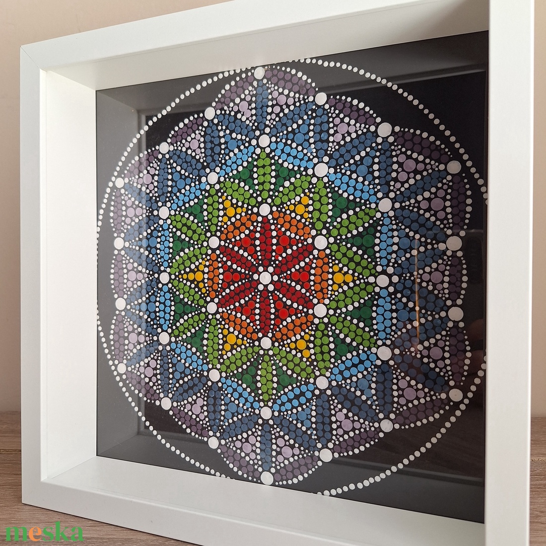 Pontozott mandala - Élet Virága, keretben - otthon & életmód - dekoráció - spiritualitás - mandala - Meska.hu Pontozott mandala - Élet Virága, keretben - otthon & életmód - dekoráció - spiritualitás - mandala - Meska.hu