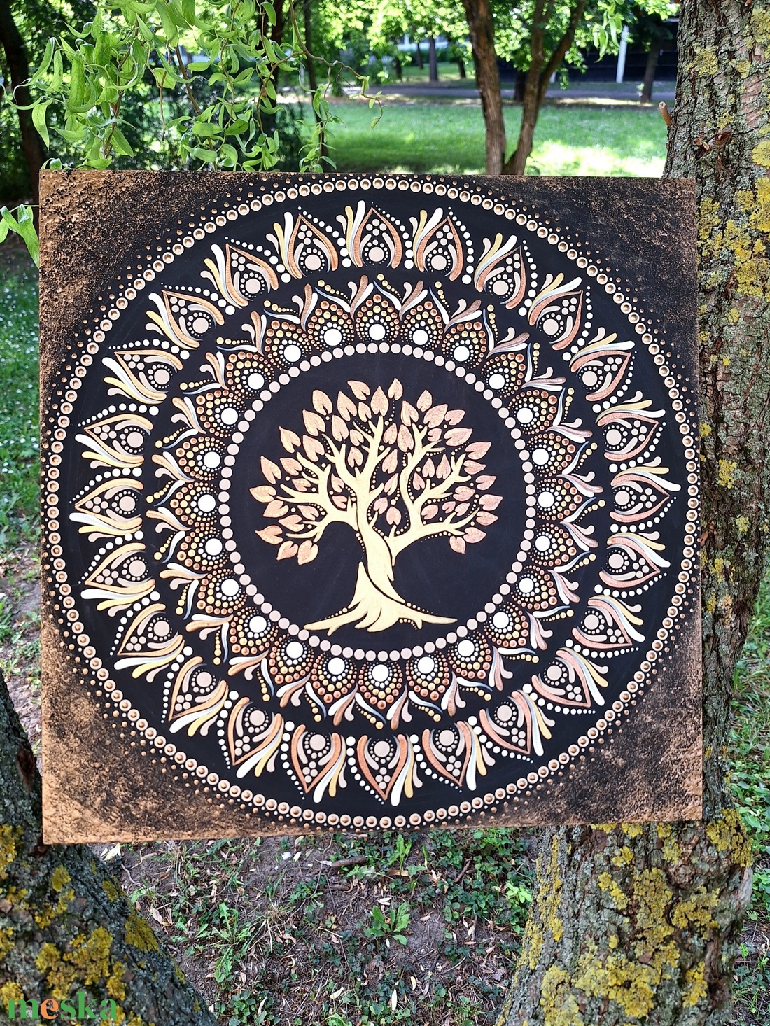 Pontozott mandala - Életfa - otthon & életmód - dekoráció - spiritualitás - mandala - Meska.hu