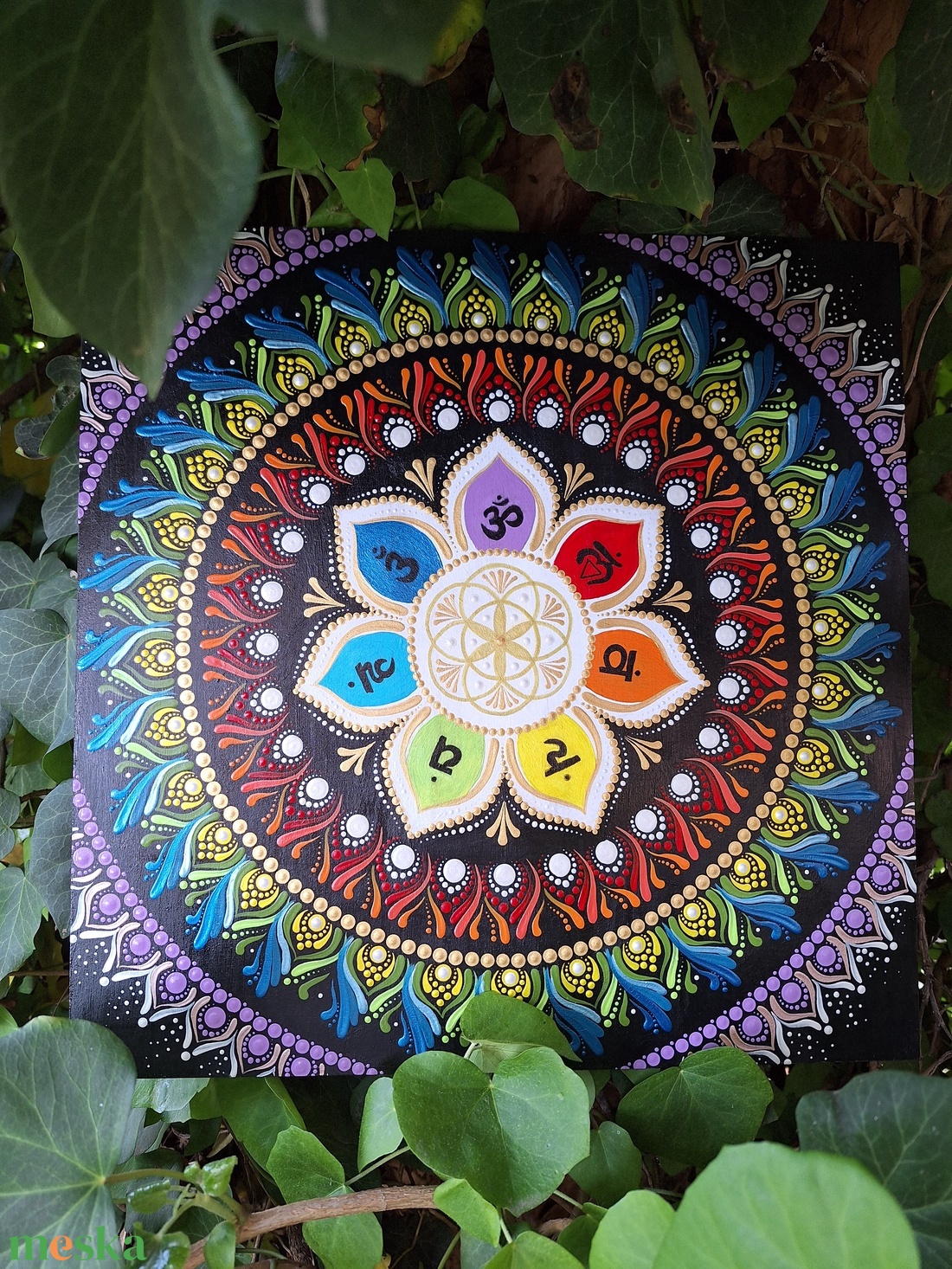 Pontozott mandala- 7 csakra virág - otthon & életmód - dekoráció - spiritualitás - mandala - Meska.hu Pontozott mandala- 7 csakra virág - otthon & életmód - dekoráció - spiritualitás - mandala - Meska.hu