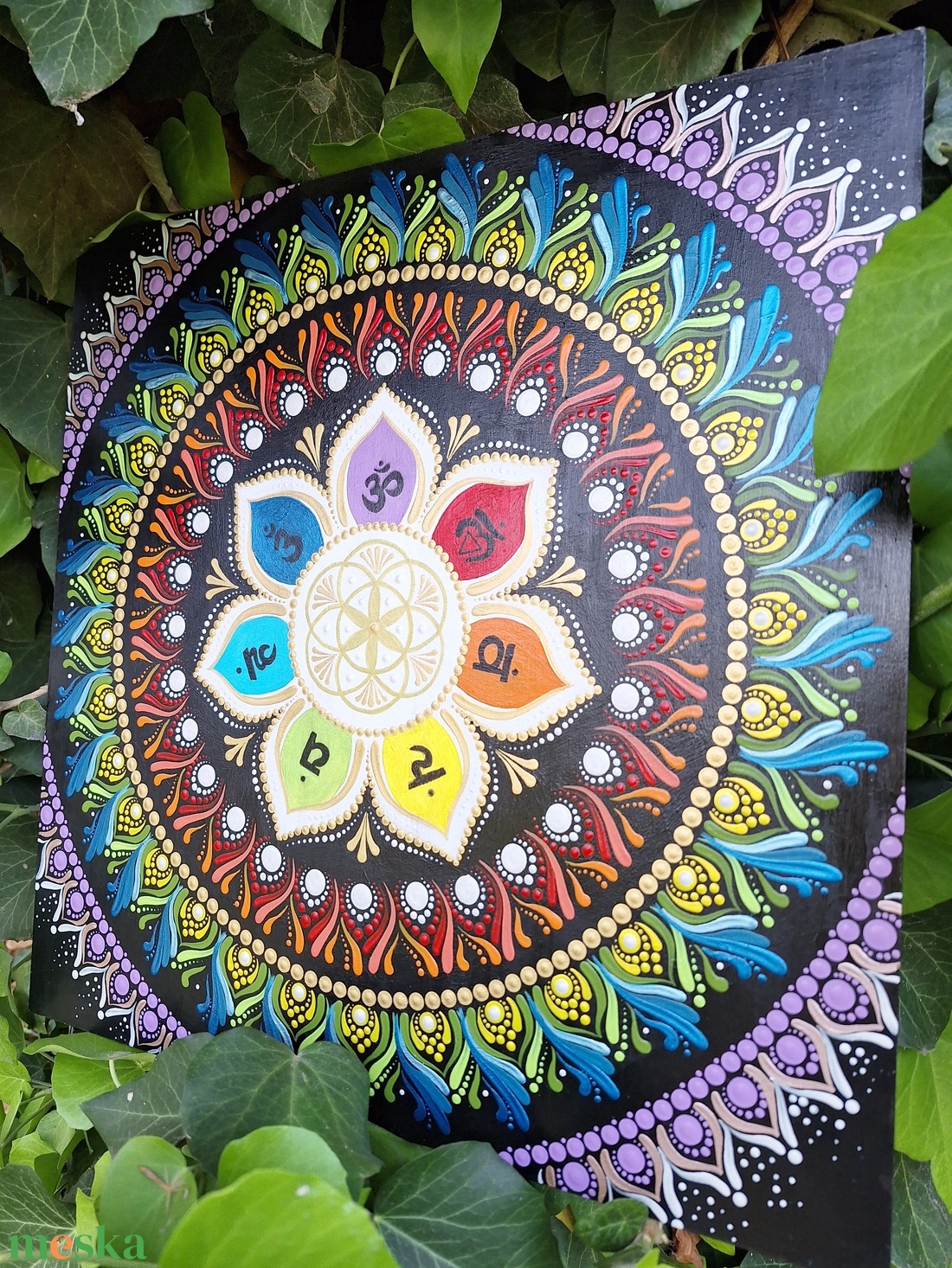 Pontozott mandala- 7 csakra virág - otthon & életmód - dekoráció - spiritualitás - mandala - Meska.hu Pontozott mandala- 7 csakra virág - otthon & életmód - dekoráció - spiritualitás - mandala - Meska.hu
