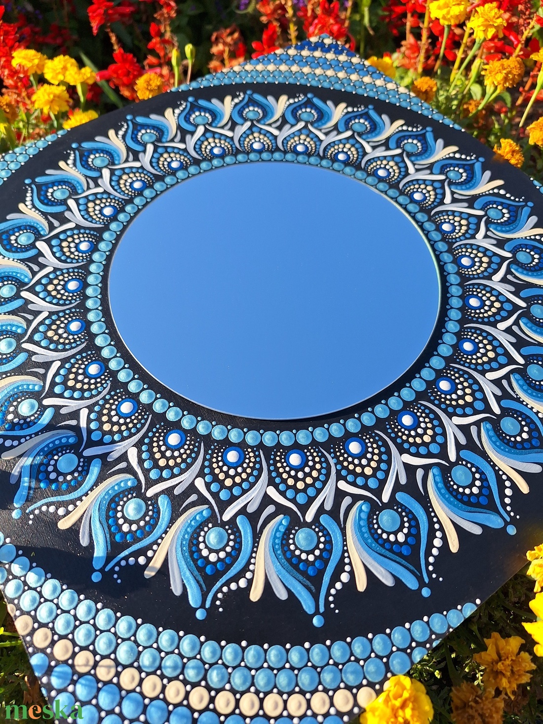 Pontozott mandala- Tükrös, kék - otthon & életmód - dekoráció - spiritualitás - mandala - Meska.hu Pontozott mandala- Tükrös, kék - otthon & életmód - dekoráció - spiritualitás - mandala - Meska.hu