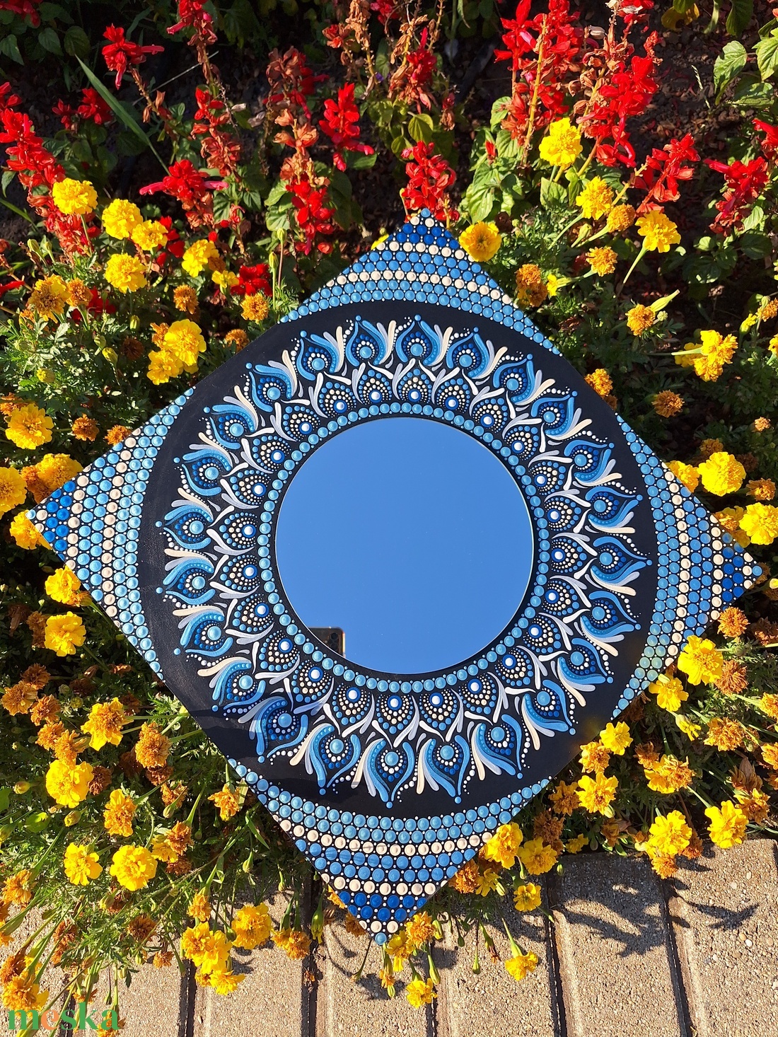 Pontozott mandala- Tükrös, kék - otthon & életmód - dekoráció - spiritualitás - mandala - Meska.hu Pontozott mandala- Tükrös, kék - otthon & életmód - dekoráció - spiritualitás - mandala - Meska.hu