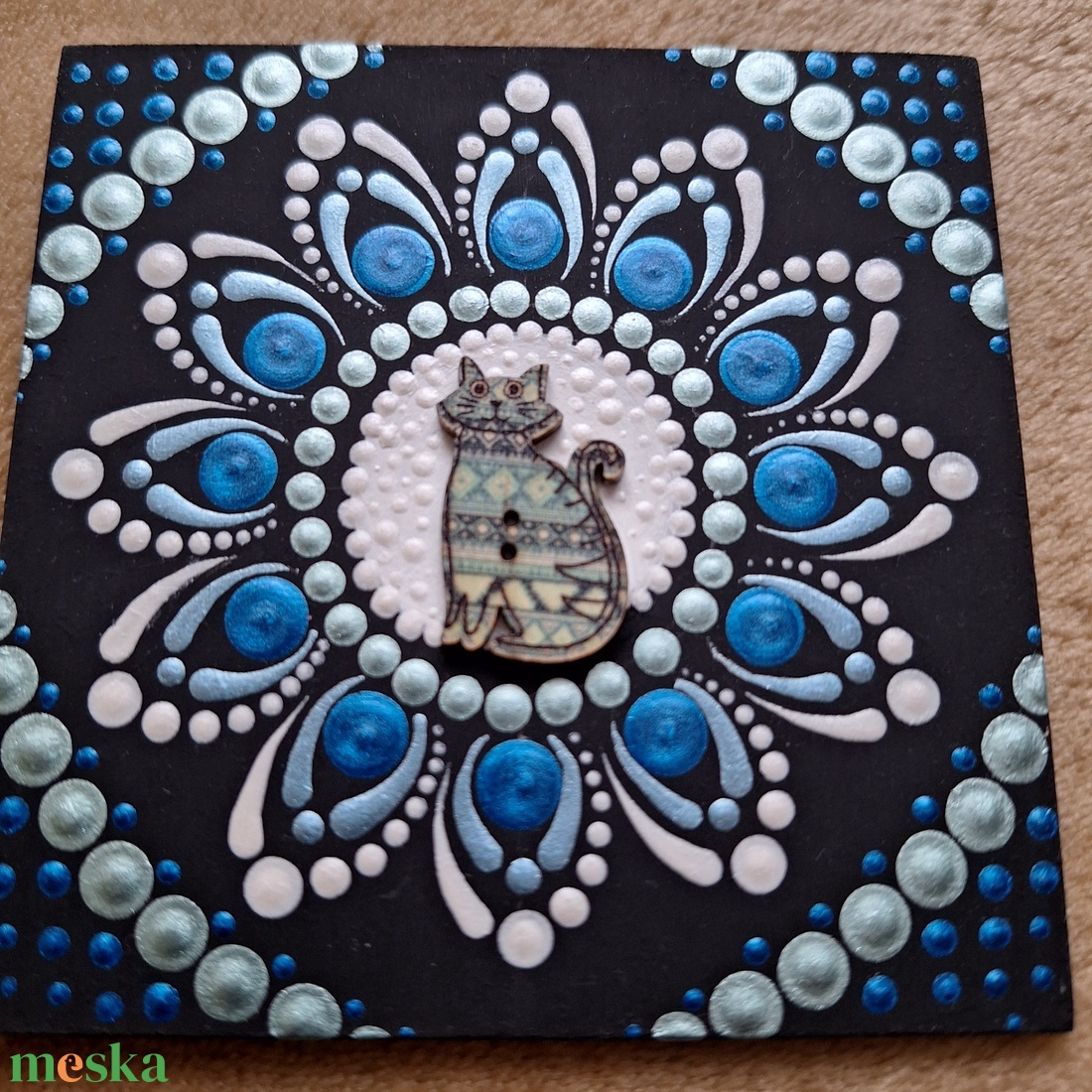 Pontozott mandala- Hűtőmágnes cica - otthon & életmód - dekoráció - spiritualitás - mandala - Meska.hu Pontozott mandala- Hűtőmágnes cica - otthon & életmód - dekoráció - spiritualitás - mandala - Meska.hu
