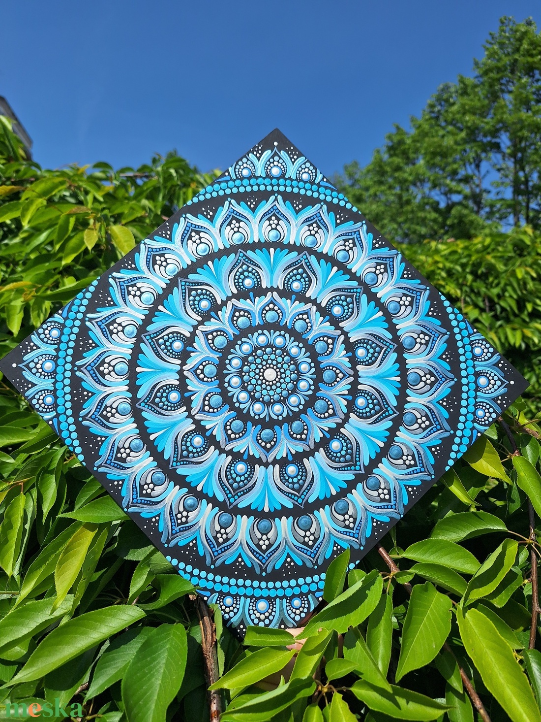 Pontozott mandala - Torokcsakra mandala - otthon & életmód - dekoráció - spiritualitás - mandala - Meska.hu Pontozott mandala - Torokcsakra mandala - otthon & életmód - dekoráció - spiritualitás - mandala - Meska.hu