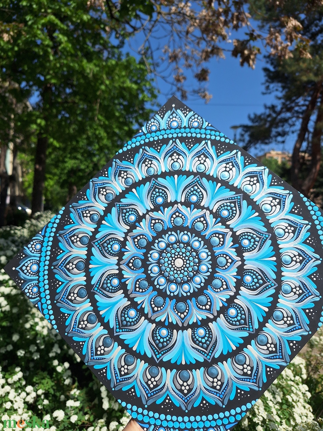 Pontozott mandala - Torokcsakra mandala - otthon & életmód - dekoráció - spiritualitás - mandala - Meska.hu Pontozott mandala - Torokcsakra mandala - otthon & életmód - dekoráció - spiritualitás - mandala - Meska.hu