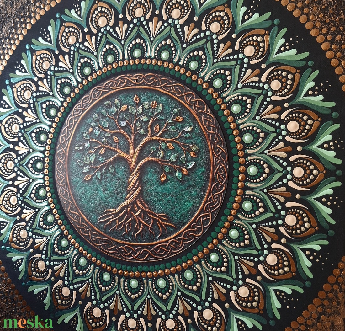 Pontozott mandala - Életfa - otthon & életmód - dekoráció - spiritualitás - mandala - Meska.hu Pontozott mandala - Életfa - otthon & életmód - dekoráció - spiritualitás - mandala - Meska.hu