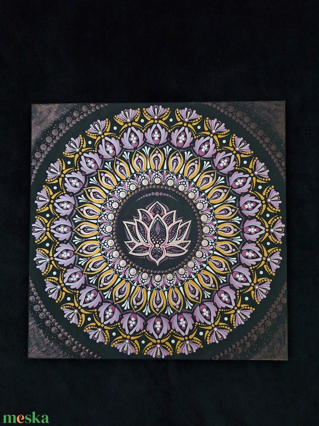 Pontozott mandala- Lótusz ragyogás - otthon & életmód - dekoráció - spiritualitás - mandala - Meska.hu