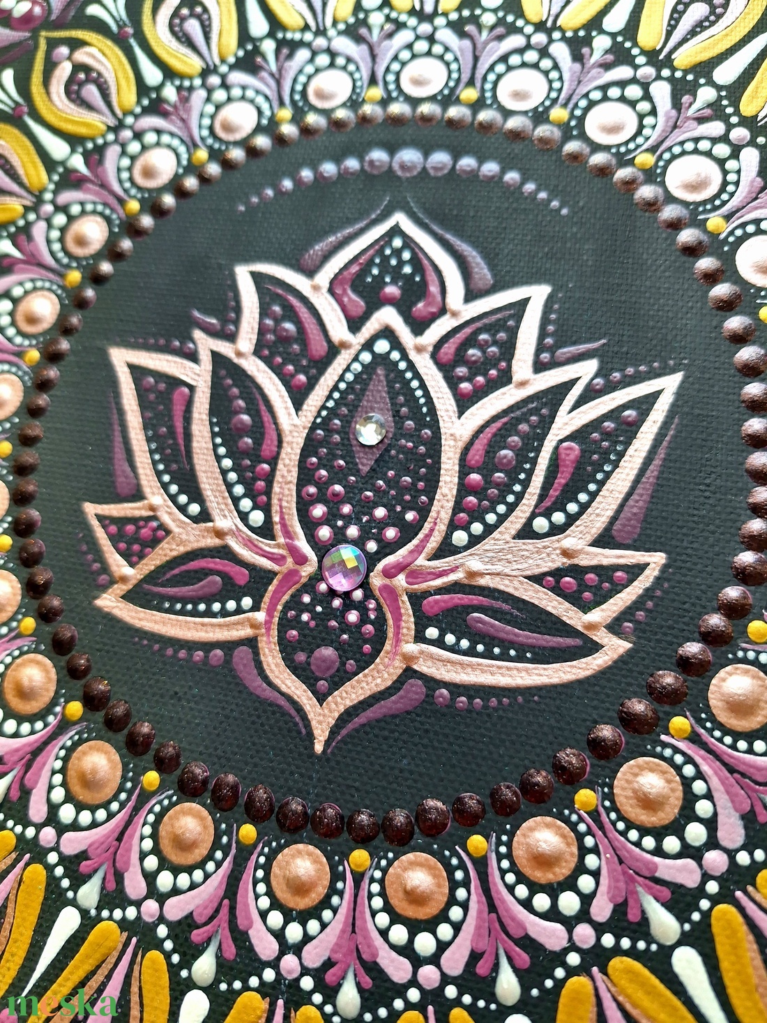 Pontozott mandala- Lótusz ragyogás - otthon & életmód - dekoráció - spiritualitás - mandala - Meska.hu