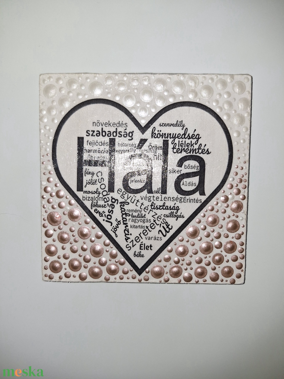 Pontozott mandala- Hűtőmágnes Hála - otthon & életmód - dekoráció - spiritualitás - mandala - Meska.hu