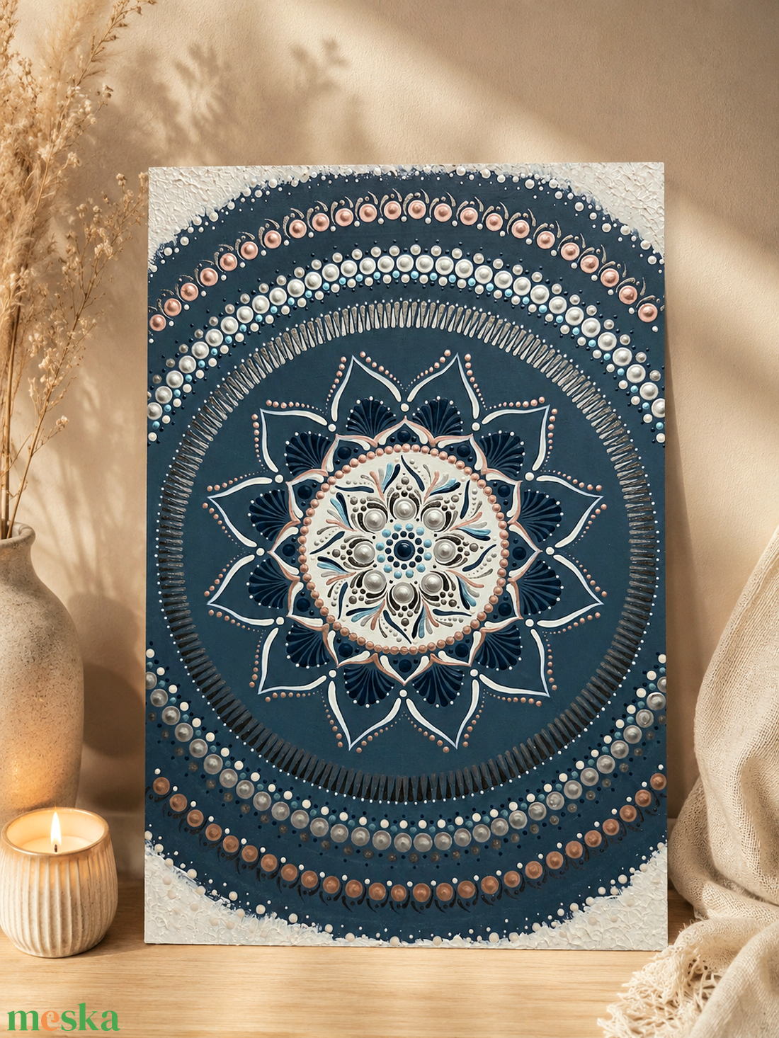 Pontozott mandala - Kék Nyugalom - otthon & életmód - dekoráció - spiritualitás - mandala - Meska.hu