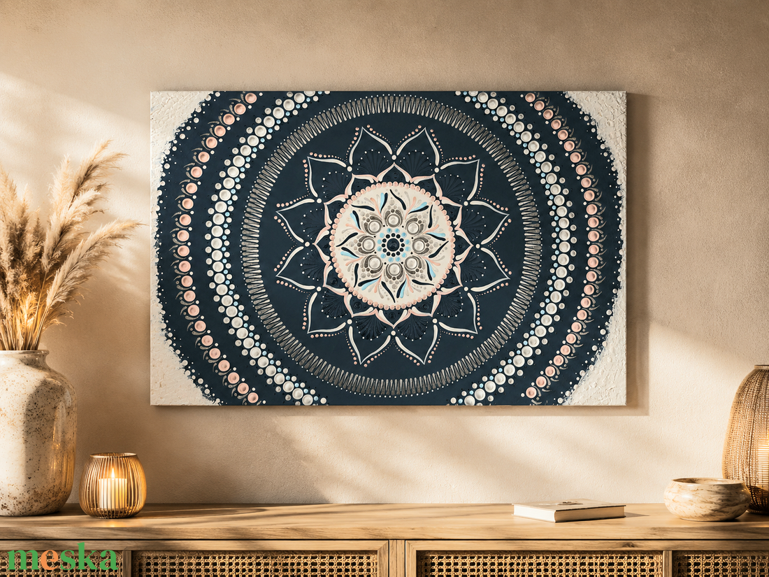 Pontozott mandala - Kék Nyugalom - otthon & életmód - dekoráció - spiritualitás - mandala - Meska.hu