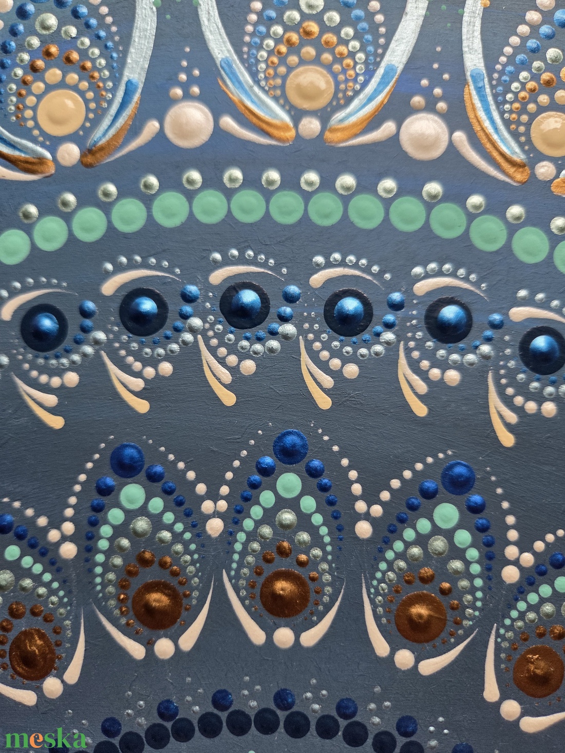 Tengerparti mandala valódi kagylókkal - 30�50 cm - otthon & életmód - dekoráció - spiritualitás - mandala - Meska.hu