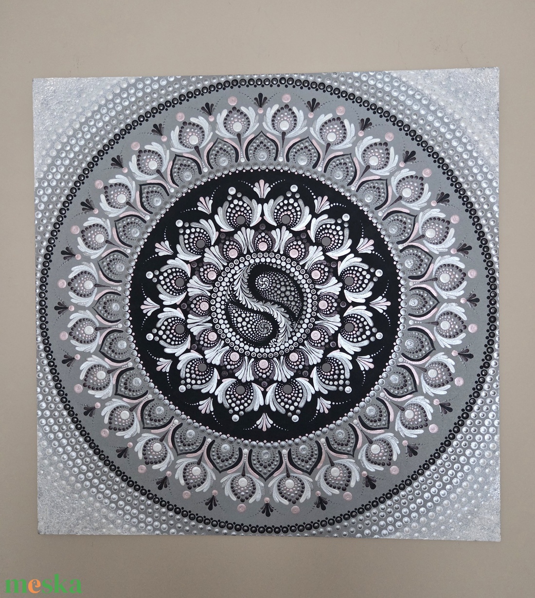 Pontozott mandala - Jin-jang - otthon & életmód - dekoráció - spiritualitás - mandala - Meska.hu
