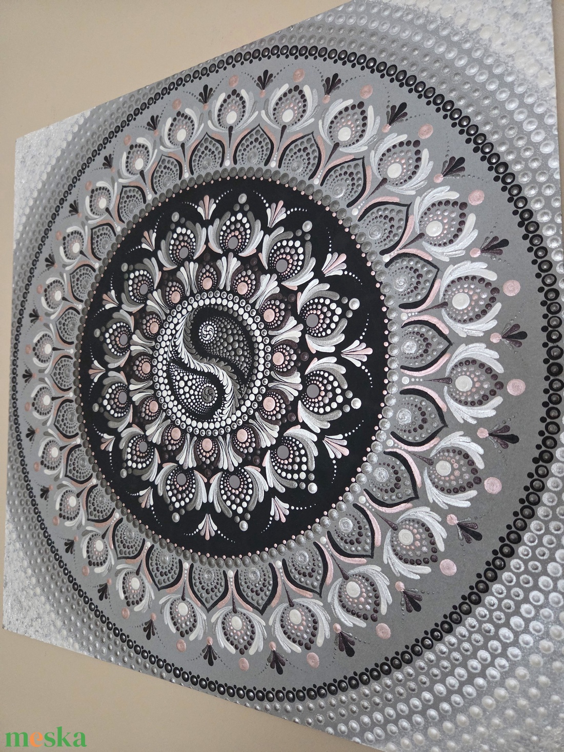 Pontozott mandala - Jin-jang - otthon & életmód - dekoráció - spiritualitás - mandala - Meska.hu