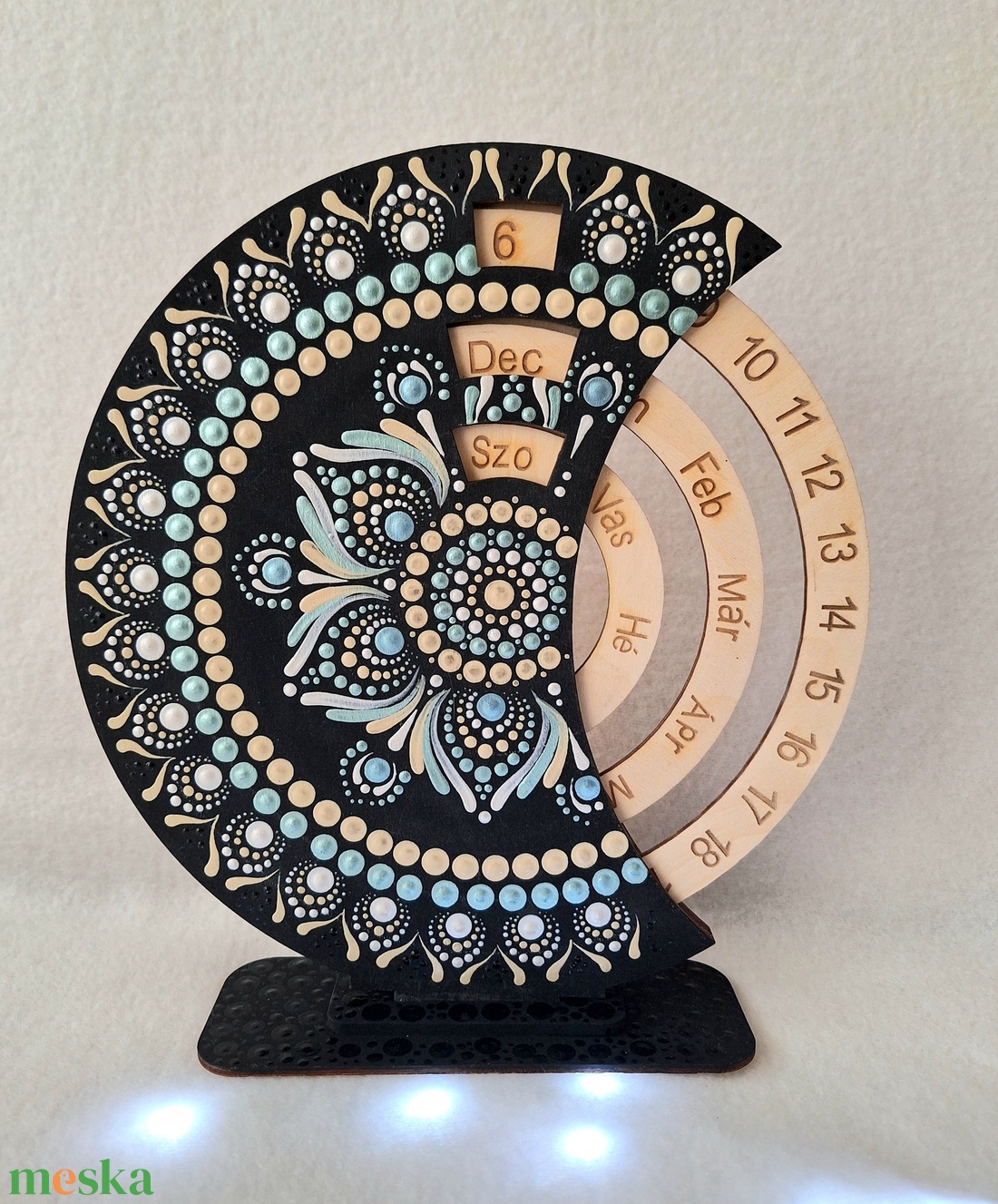 Öröknaptár - 25 cm-es, kézzel készített, egyedi darab - otthon & életmód - dekoráció - spiritualitás - mandala - Meska.hu