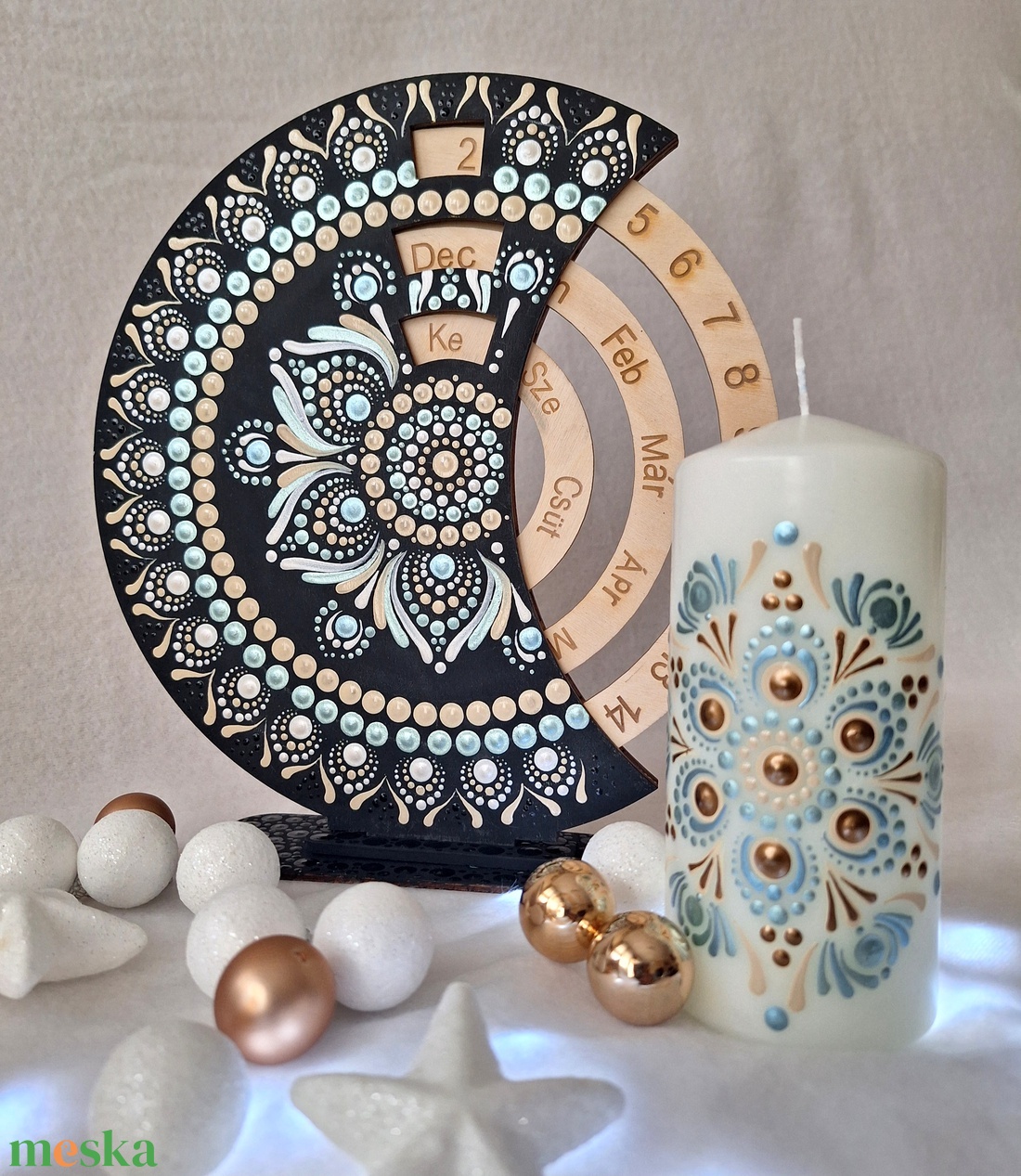 Öröknaptár - 25 cm-es, kézzel készített, egyedi darab - otthon & életmód - dekoráció - spiritualitás - mandala - Meska.hu