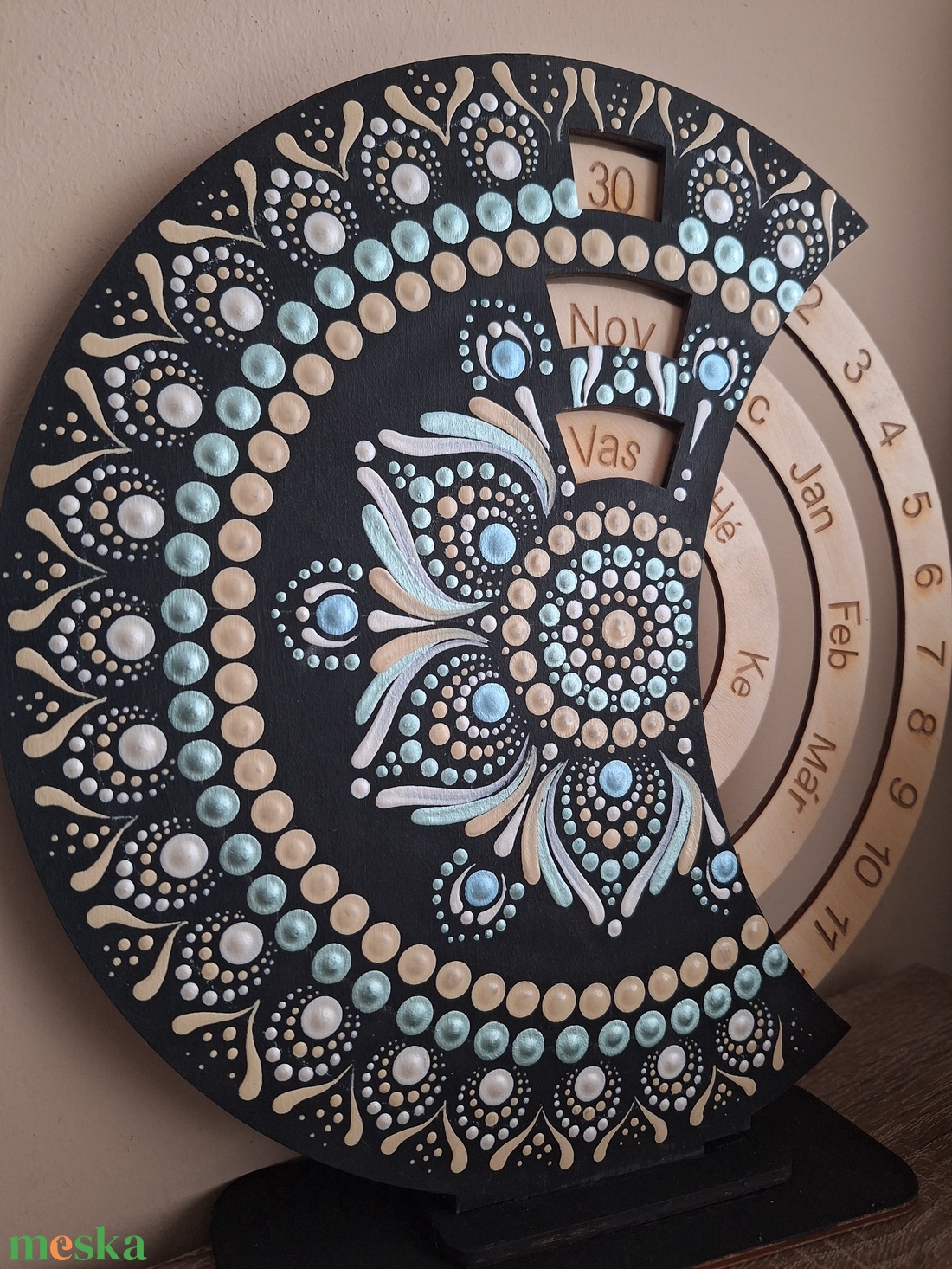 Öröknaptár - 25 cm-es, kézzel készített, egyedi darab - otthon & életmód - dekoráció - spiritualitás - mandala - Meska.hu