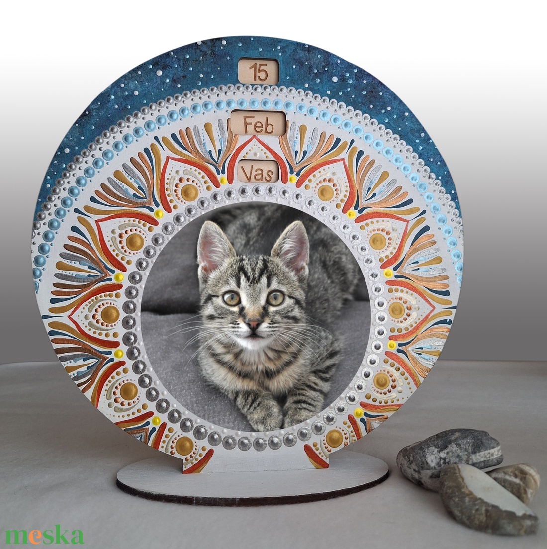 Egyedi öröknaptár saját fotóval - 25 cm - otthon & életmód - dekoráció - spiritualitás - mandala - Meska.hu