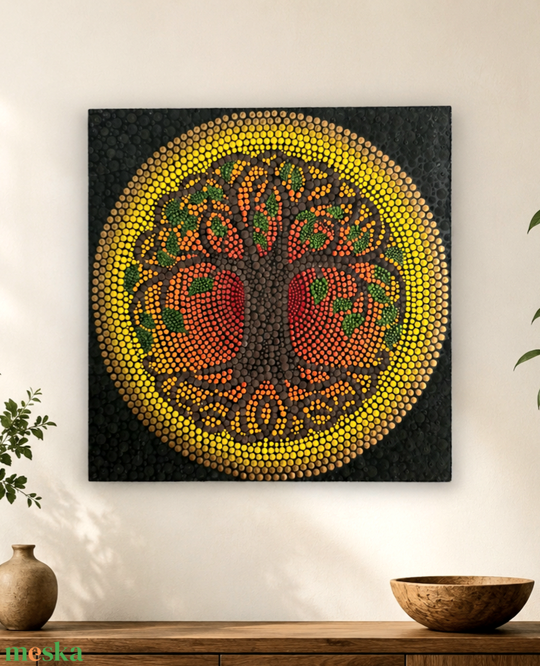 Pontozott Életfa fali dekoráció - otthon & életmód - dekoráció - spiritualitás - mandala - Meska.hu