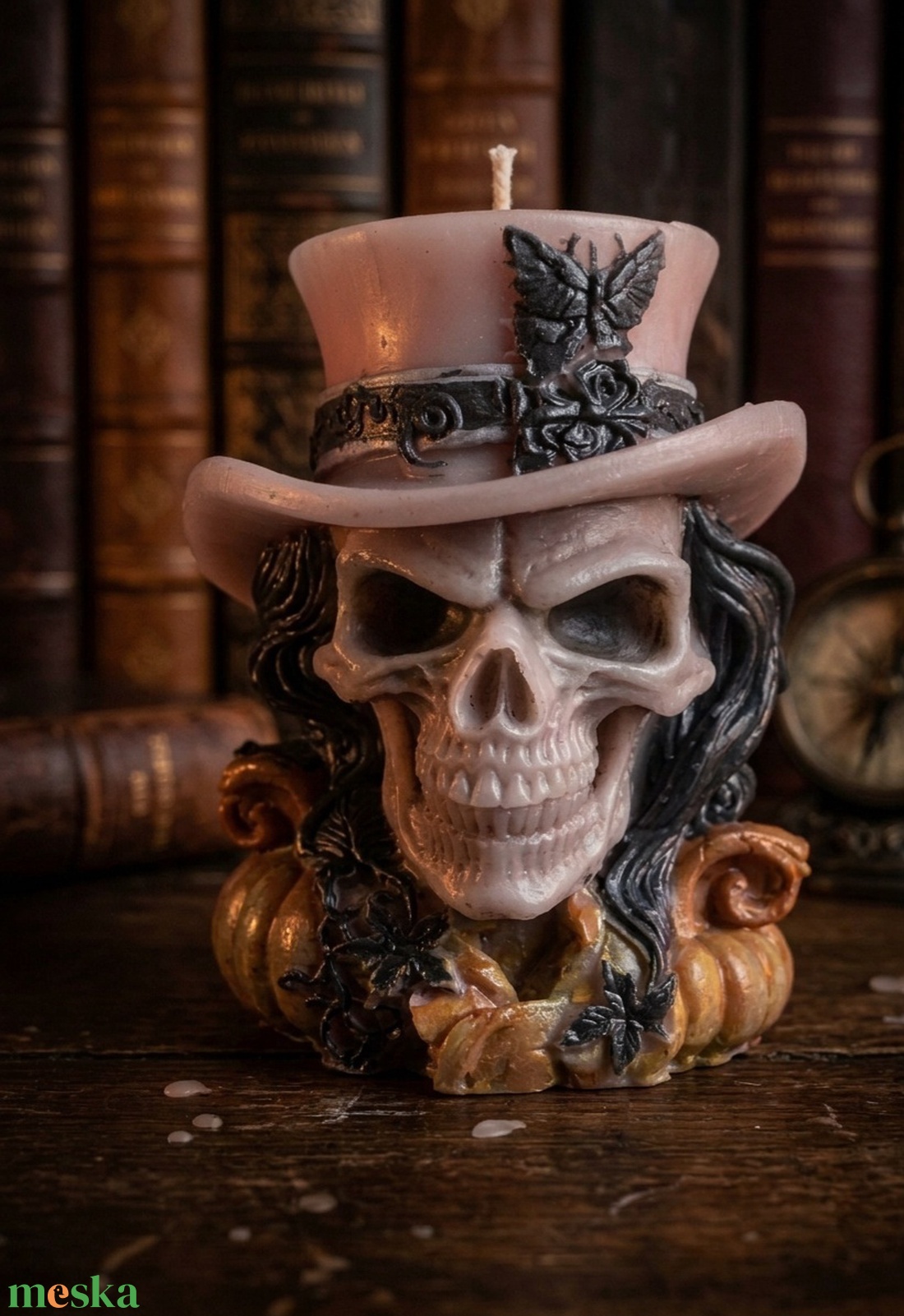 Cilinderes koponya  - otthon & életmód - dekoráció - halloween - halloweeni ékszerek - Meska.hu