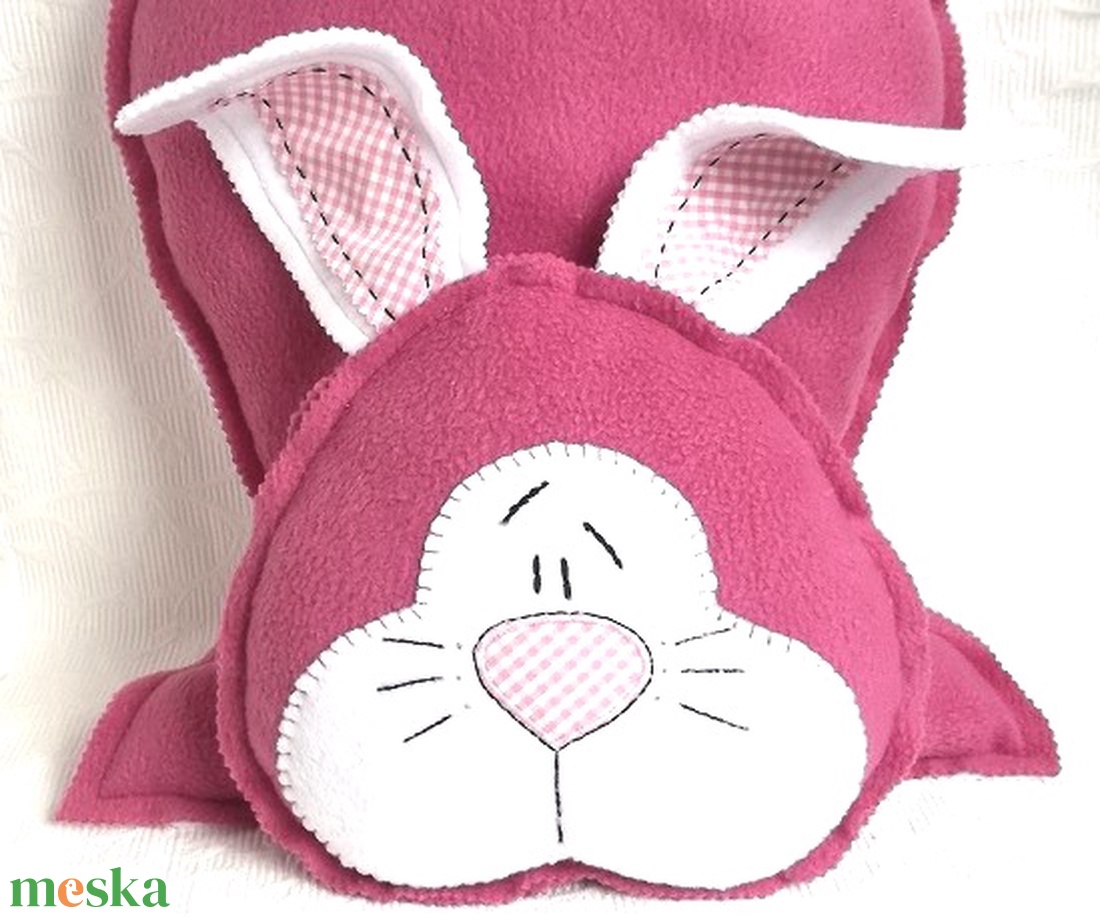  Pink Nyuszi egyedi állatos dísz párna - játék & sport - plüssállat & játékfigura - nyuszi - Meska.hu