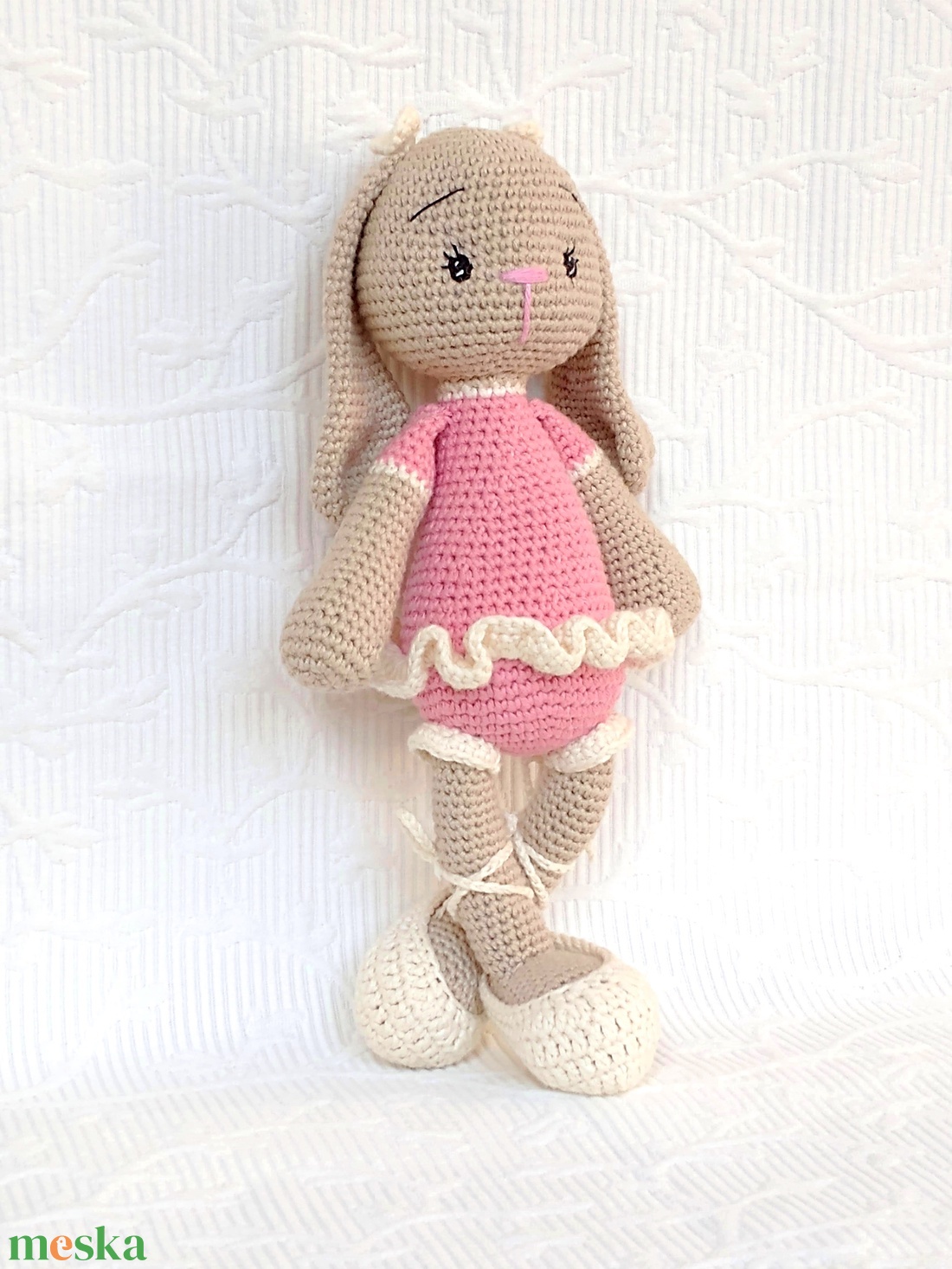 Nyuszi balerina - horgolt - 25 cm  - játék & sport - plüssállat & játékfigura - nyuszi - Meska.hu