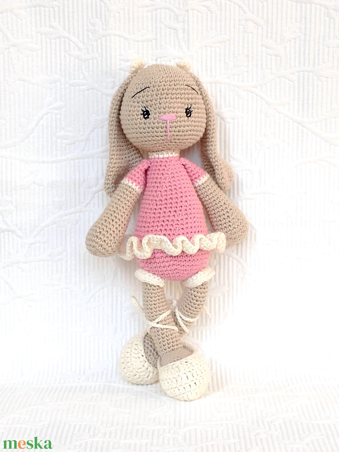 Nyuszi balerina - horgolt - 25 cm  - játék & sport - plüssállat & játékfigura - nyuszi - Meska.hu