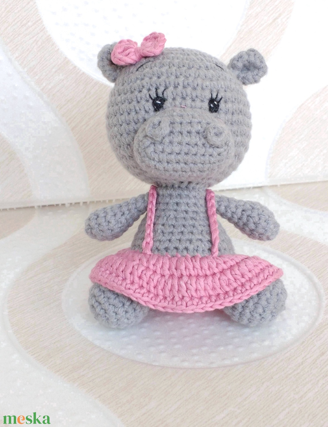 Víziló kislány - szürke - rózsaszín ruhában - amigurumi - horgolt víziló - játék & sport - baba & babaház - öltöztethető baba - Meska.hu Víziló kislány - szürke - rózsaszín ruhában - amigurumi - horgolt víziló - játék & sport - baba & babaház - öltöztethető baba - Meska.hu