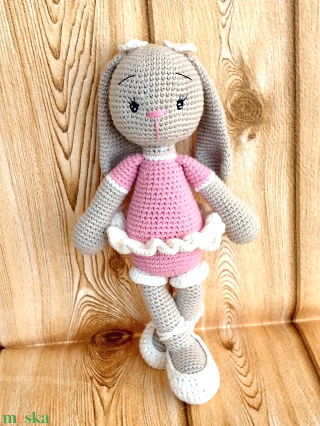 Balerina Nyuszi -rózsaszín - drapp -amigurumi - horgolt nyuszi lány - játék & sport - plüssállat & játékfigura - nyuszi - Meska.hu Balerina Nyuszi -rózsaszín - drapp -amigurumi - horgolt nyuszi lány - játék & sport - plüssállat & játékfigura - nyuszi - Meska.hu
