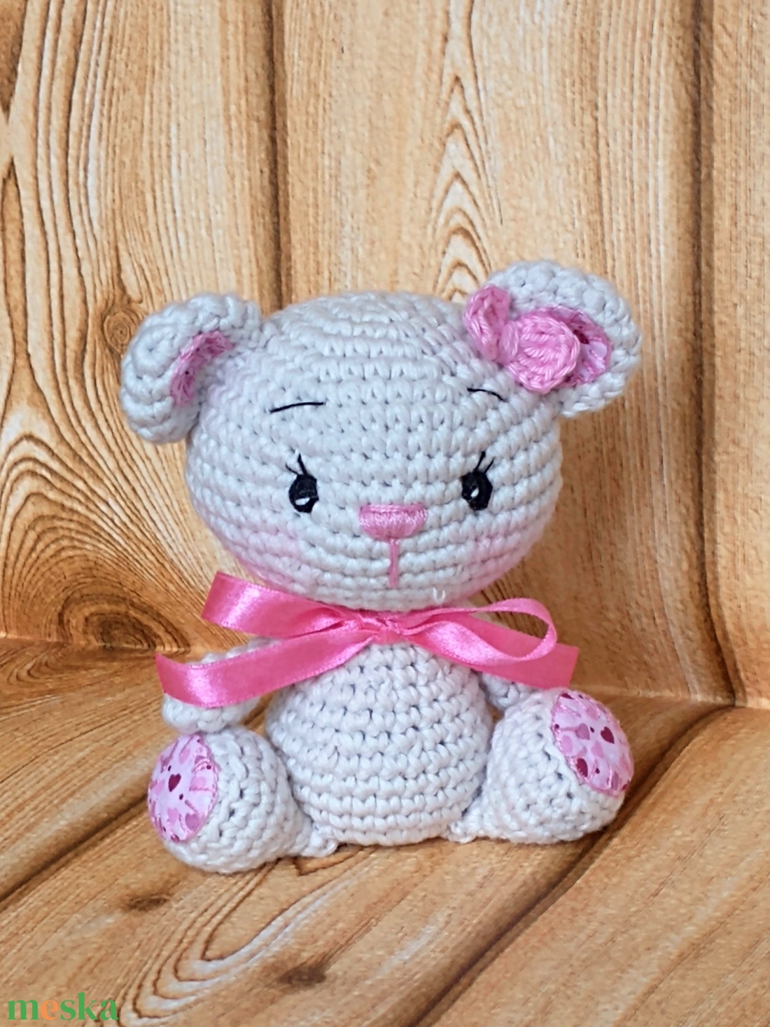Maci lány - rózsaszín - szívecskés - egyedi - horgolt marokállat - amigurumi - játék & sport - plüssállat & játékfigura - maci - Meska.hu Maci lány - rózsaszín - szívecskés - egyedi - horgolt marokállat - amigurumi - játék & sport - plüssállat & játékfigura - maci - Meska.hu