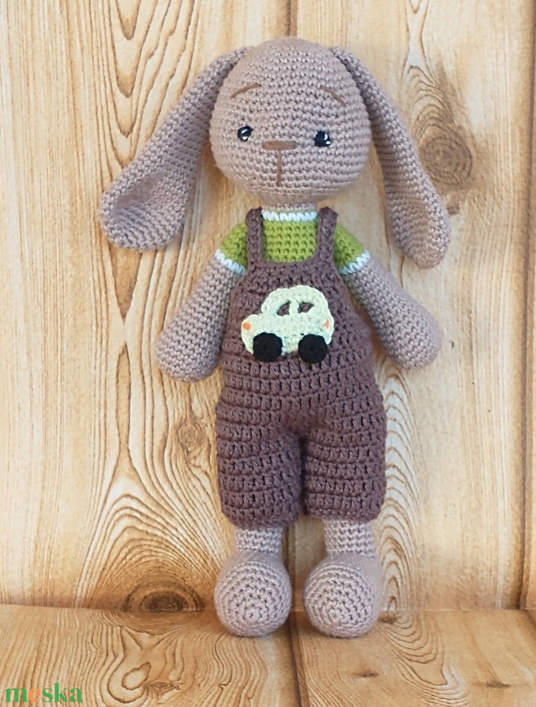 Nyuszi fiú - horgolt figura - játék & sport - plüssállat & játékfigura - nyuszi - Meska.hu