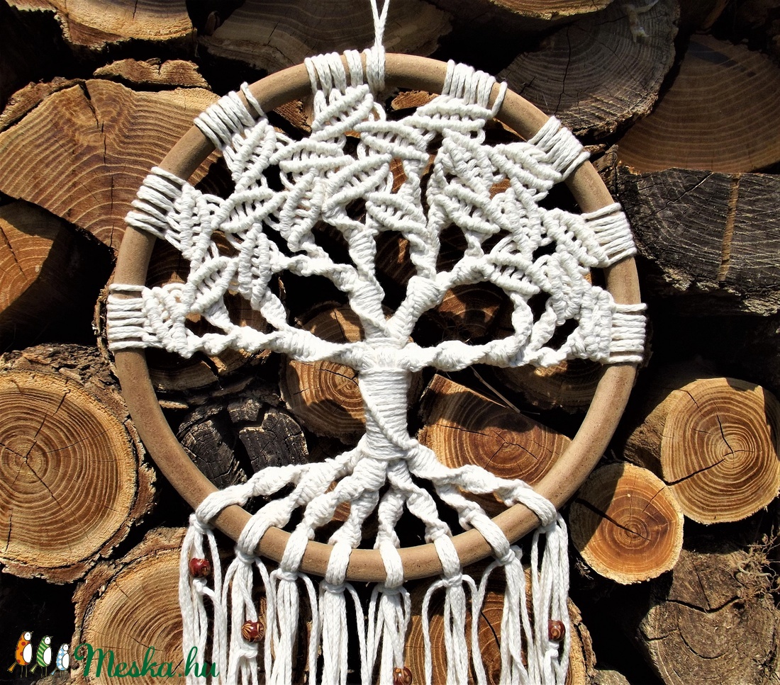 Makramé (csomózott falidísz) életfa - otthon & életmód - dekoráció - Meska.hu