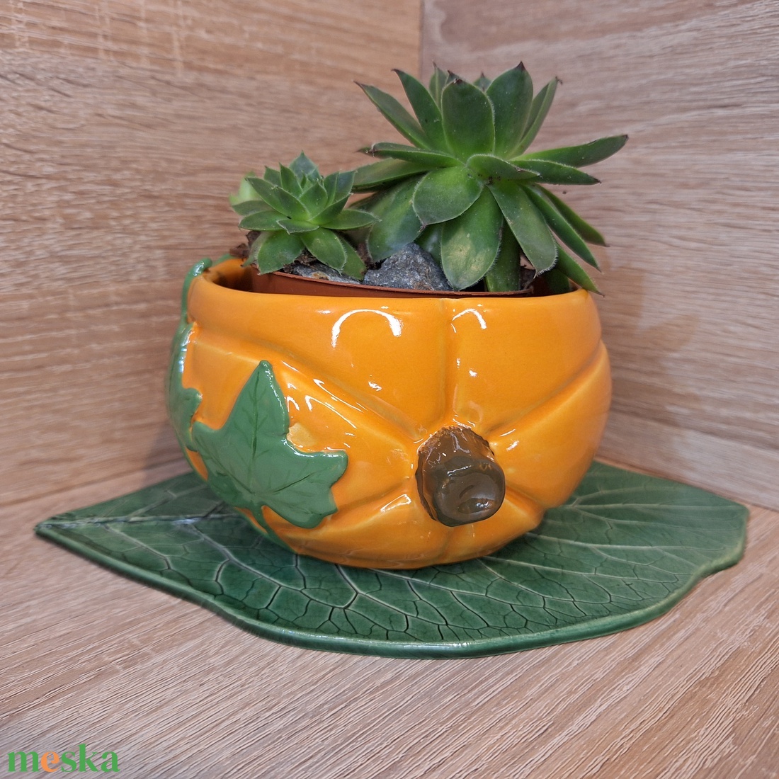 Őszi tök kaspó - nagy - otthon & életmód - dekoráció - virágdísz és tartó - cserép & kaspó - Meska.hu Őszi tök kaspó - nagy - otthon & életmód - dekoráció - virágdísz és tartó - cserép & kaspó - Meska.hu