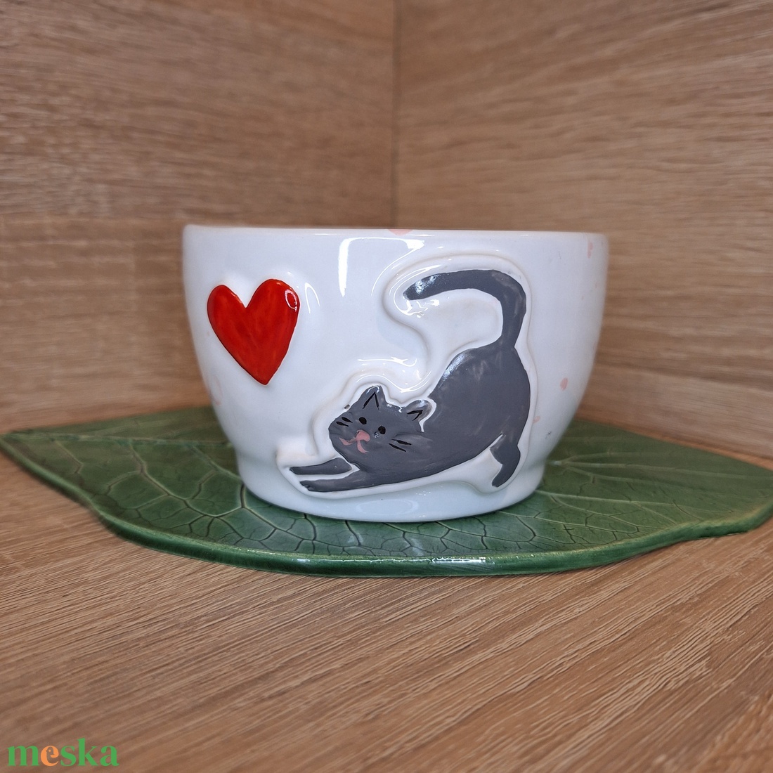 Valentin napi cicás csésze 3 - otthon & életmód - konyhafelszerelés, tálalás - tálalás - bögre & csésze - Meska.hu