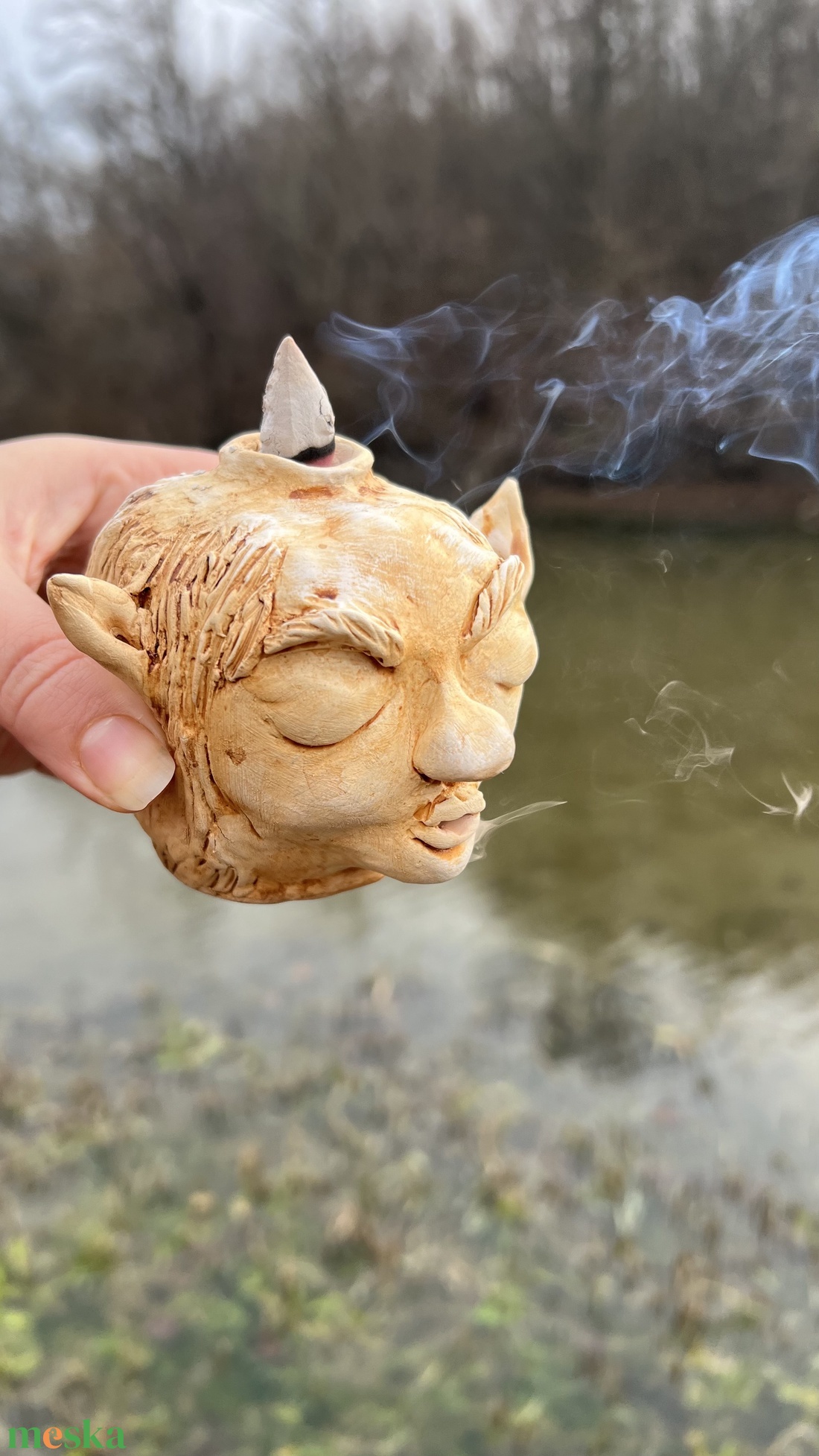 Kézzel készített Troll füstölőtartó Back Flow effekt !  - otthon & életmód - dekoráció - spiritualitás - füstölő és füstölőtartó - Meska.hu