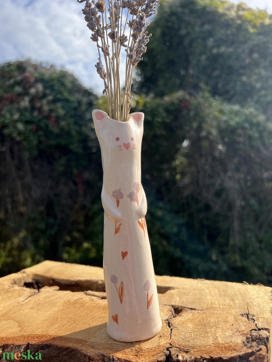 Váza Cica  - otthon & életmód - dekoráció - virágdísz és tartó - váza - Meska.hu Váza Cica  - otthon & életmód - dekoráció - virágdísz és tartó - váza - Meska.hu