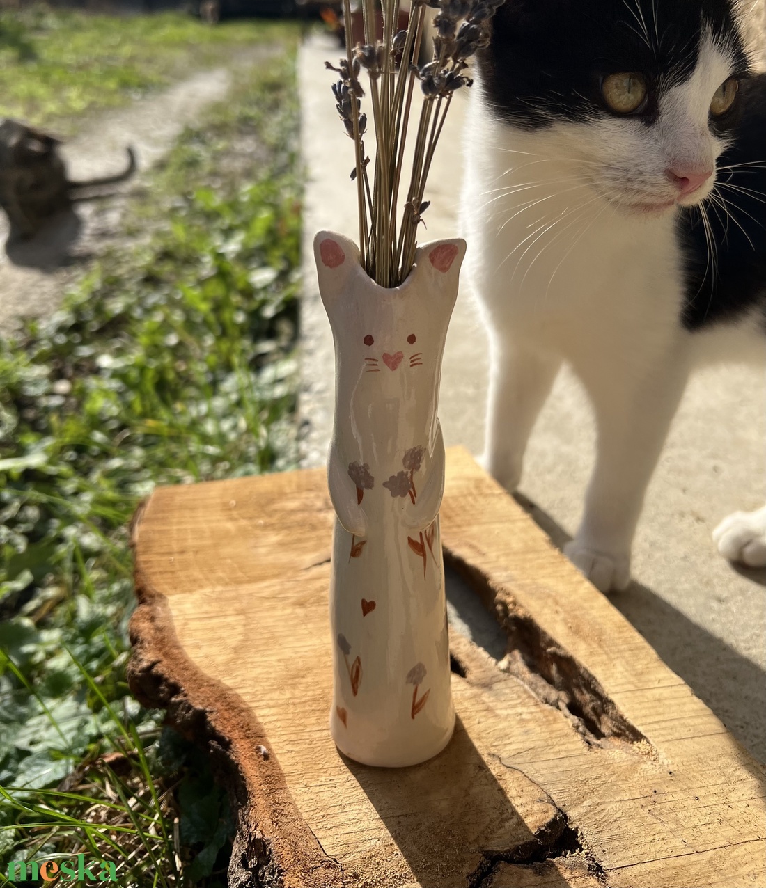 Váza Cica  - otthon & életmód - dekoráció - virágdísz és tartó - váza - Meska.hu Váza Cica  - otthon & életmód - dekoráció - virágdísz és tartó - váza - Meska.hu