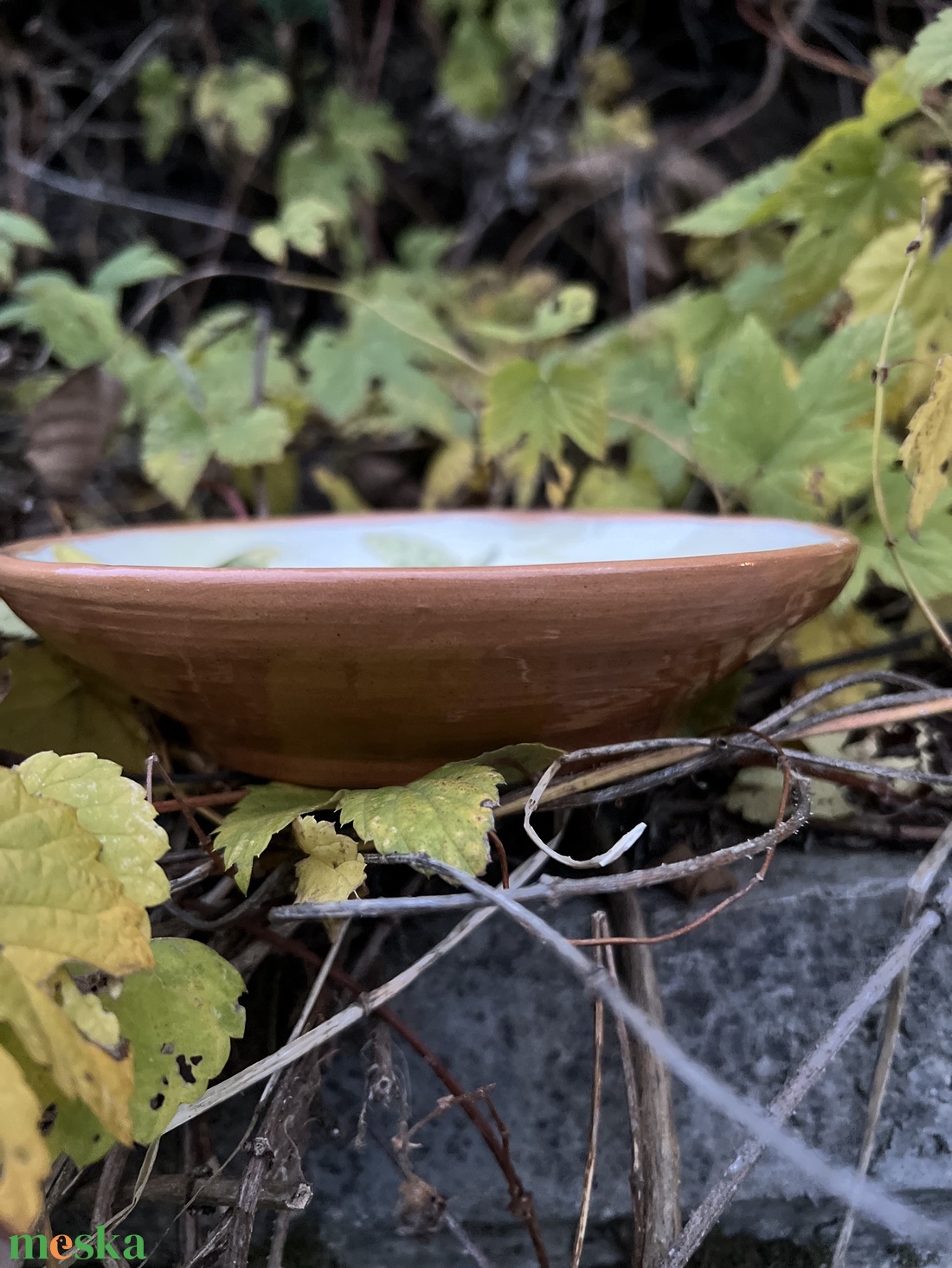 Kézzel készített kerámia tányér   Citromkert 17 cm - otthon & életmód - konyhafelszerelés, tálalás - tálalás - tányér & étkészlet - Meska.hu