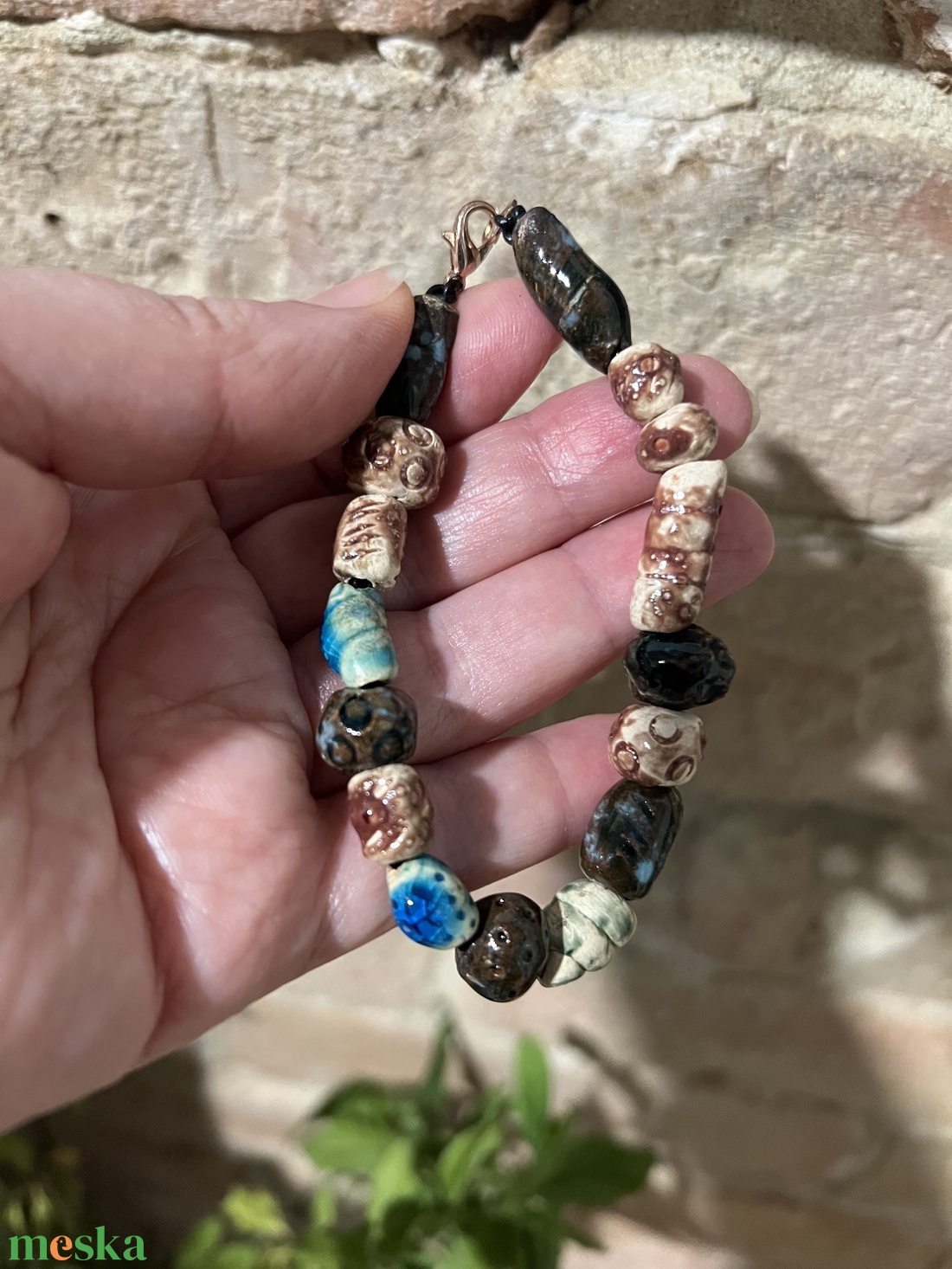 Karkötő  a föld erejével 20 cm - ékszer - karkötő - bogyós karkötő - Meska.hu