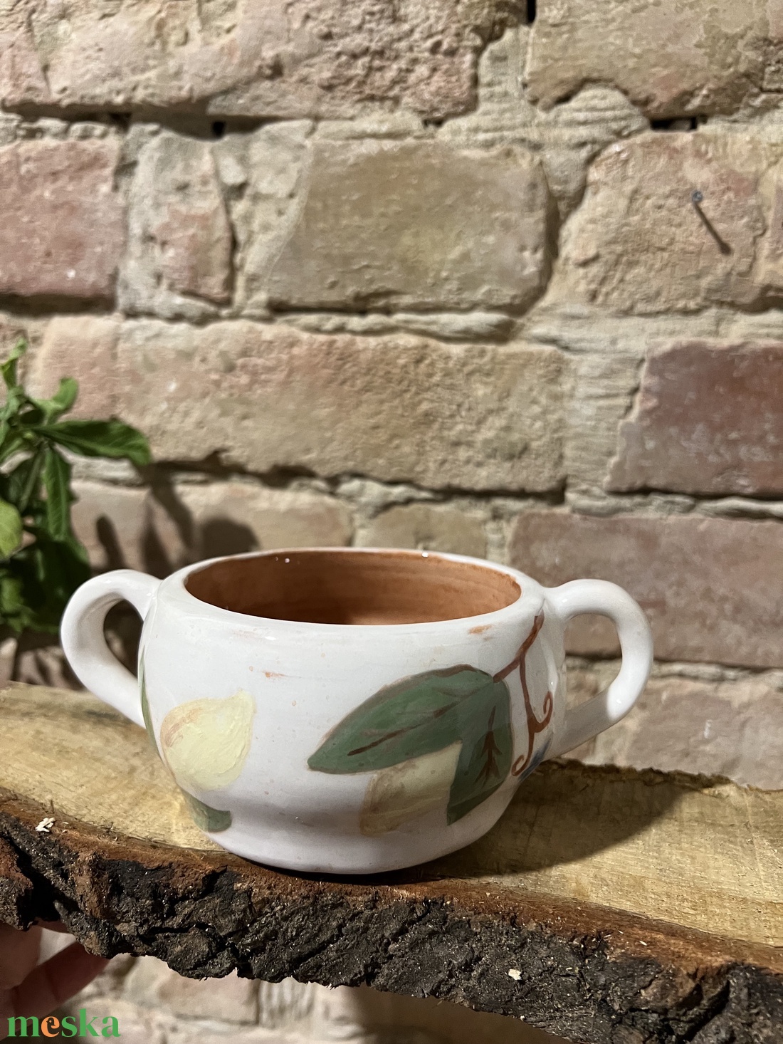 Kézzel készített mini kerámia leveses csésze 450 ml - otthon & életmód - konyhafelszerelés, tálalás - tálalás - tányér & étkészlet - Meska.hu