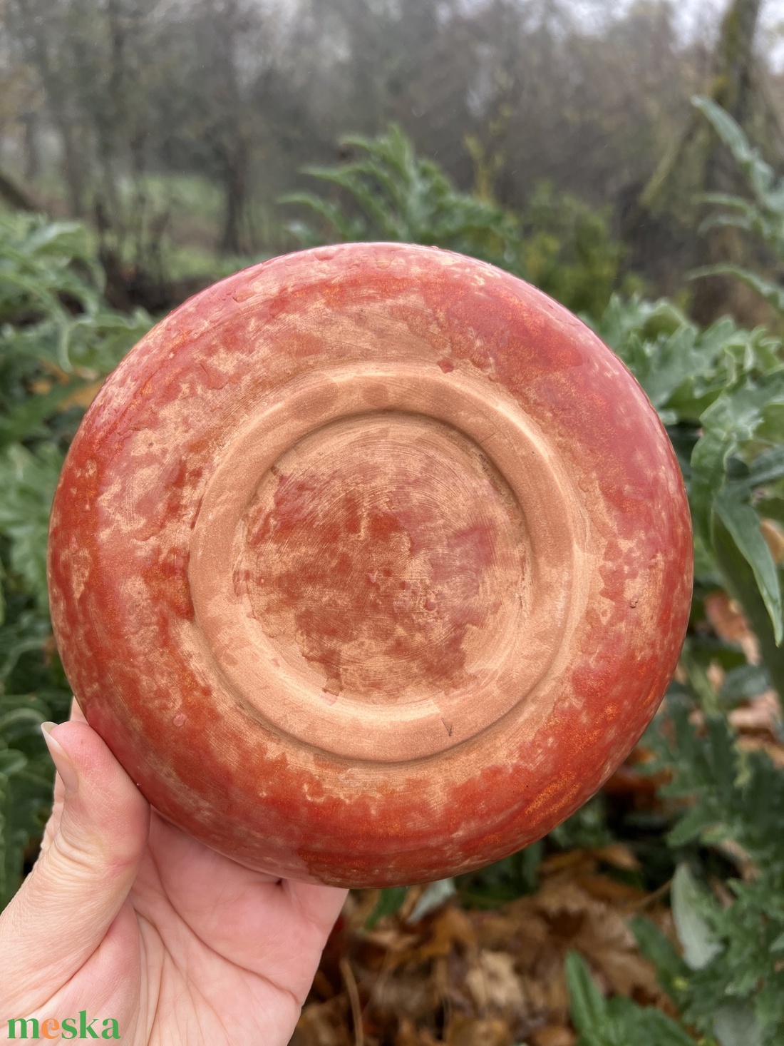 Kézzel festett kerámia tál  Vidám békák  15 cm - otthon & életmód - konyhafelszerelés, tálalás - tálalás - tányér & étkészlet - Meska.hu