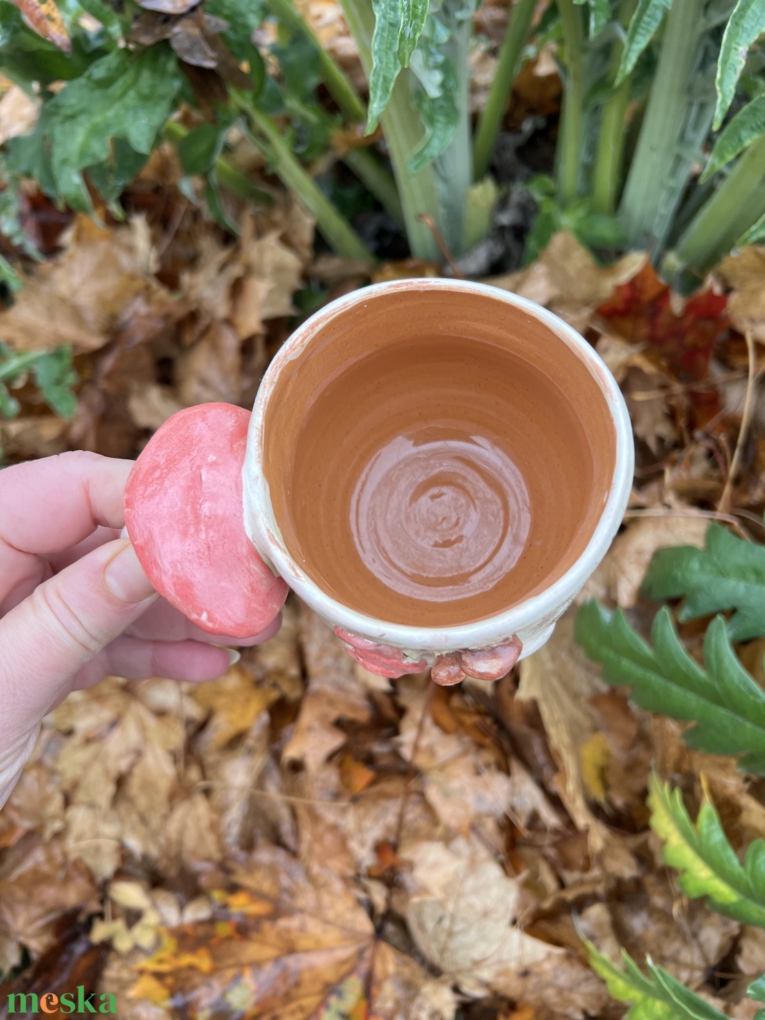 Boszorkány erdei bögre  kézzel készült kerámia csésze gombával, mohával és zuzmóval - otthon & életmód - konyhafelszerelés, tálalás - tálalás - bögre & csésze - Meska.hu