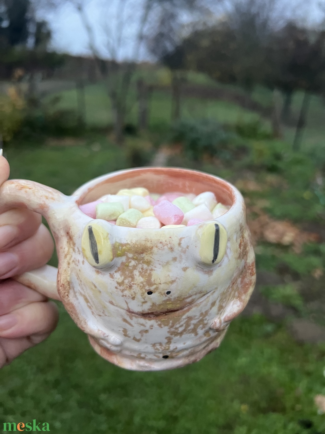 Vidám béka bögre � tökéletes ajándék, kb  350 ml - otthon & életmód - konyhafelszerelés, tálalás - tálalás - bögre & csésze - Meska.hu