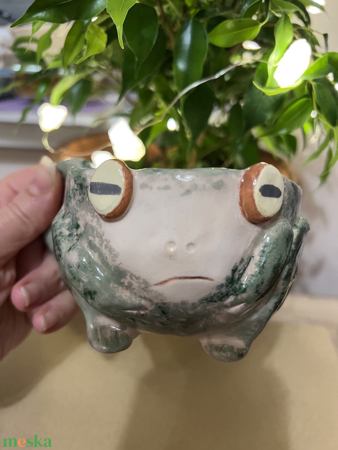 Vidám béka bögre  tökéletes ajándék, kb  250 ml - otthon & életmód - konyhafelszerelés, tálalás - tálalás - bögre & csésze - Meska.hu