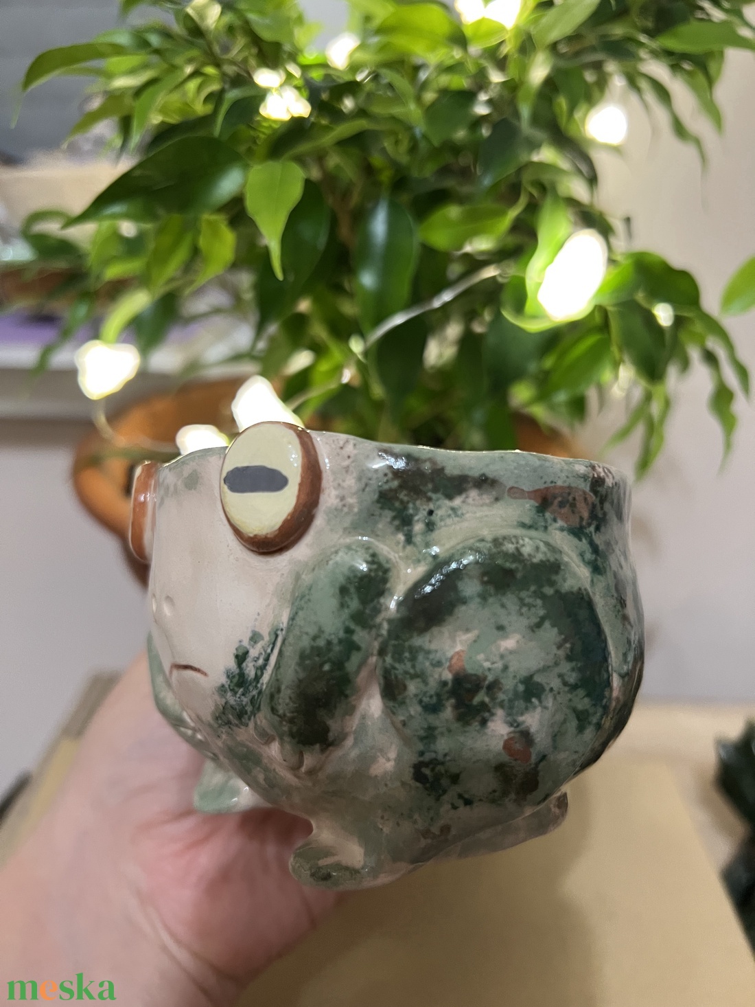 Vidám béka bögre  tökéletes ajándék, kb  250 ml - otthon & életmód - konyhafelszerelés, tálalás - tálalás - bögre & csésze - Meska.hu