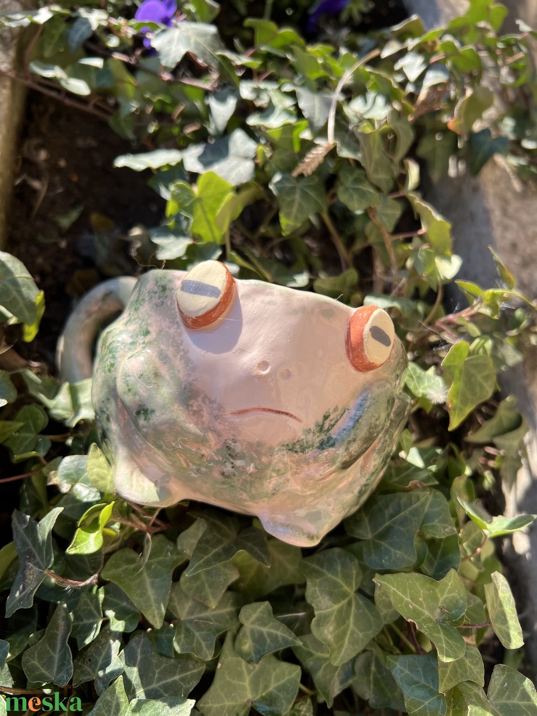 Vidám béka bögre Sleepy frog � tökéletes ajándék, kb  250 ml - otthon & életmód - konyhafelszerelés, tálalás - tálalás - bögre & csésze - Meska.hu