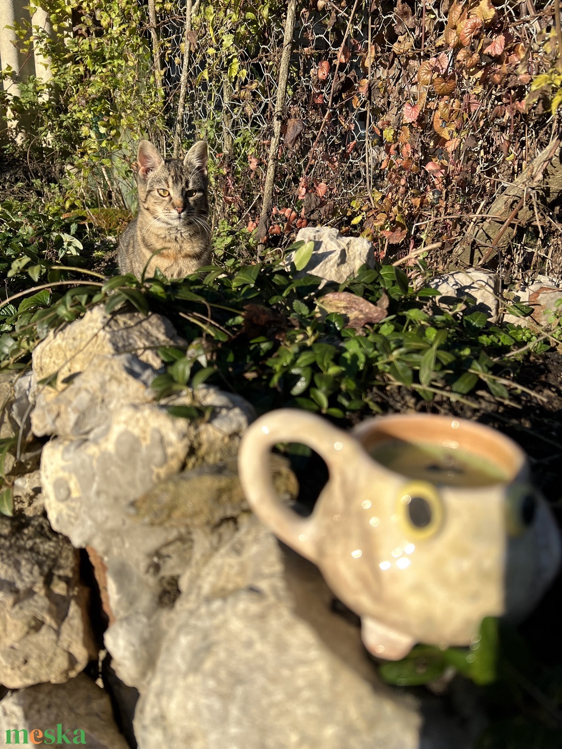 Vidám kicsi béka bögre  tökéletes espressohoz, kb. 150 ml - otthon & életmód - konyhafelszerelés, tálalás - tálalás - bögre & csésze - Meska.hu